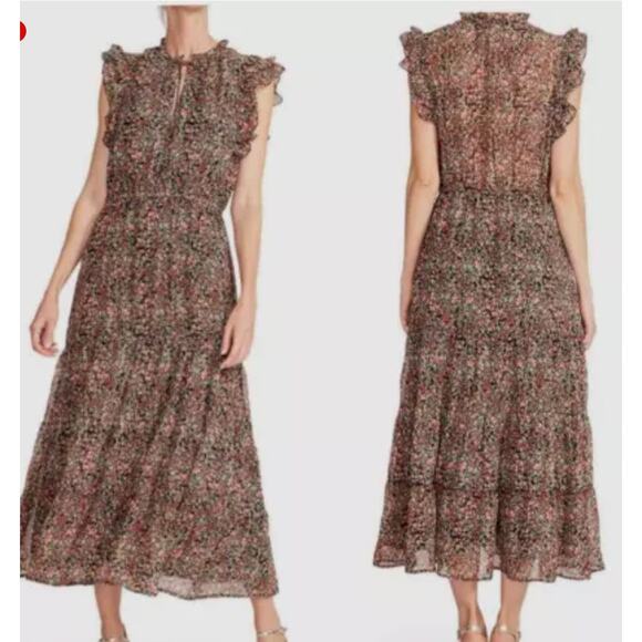 BB Dakota by Steve Madden Dresses & Skirts - BB Dakota Dress Womens Medium Pink Orange Ditsy‎ Floral Maxi